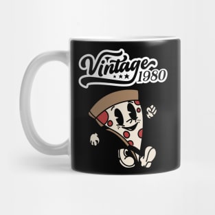 Vintage Funny Pizza Retro 80s Food Mug